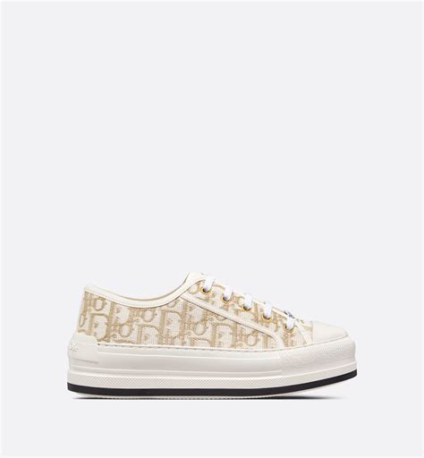 women dior walk'n' sneaker dior oblique embroidered cotton|Walk'n'Dior Platform Sneaker .